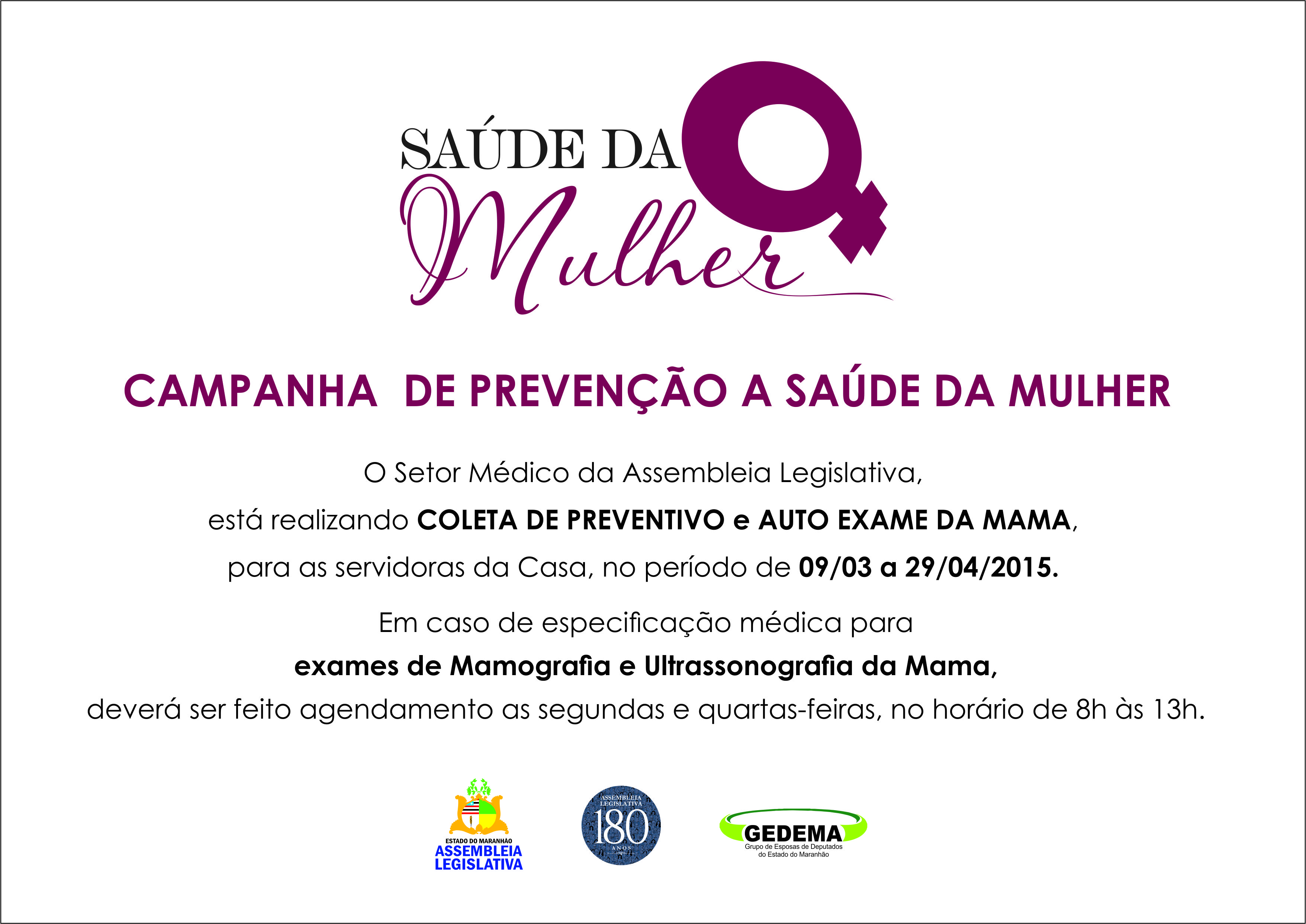 Setor Médico promove Campanha de Prevenção à Saúde da Mulher 