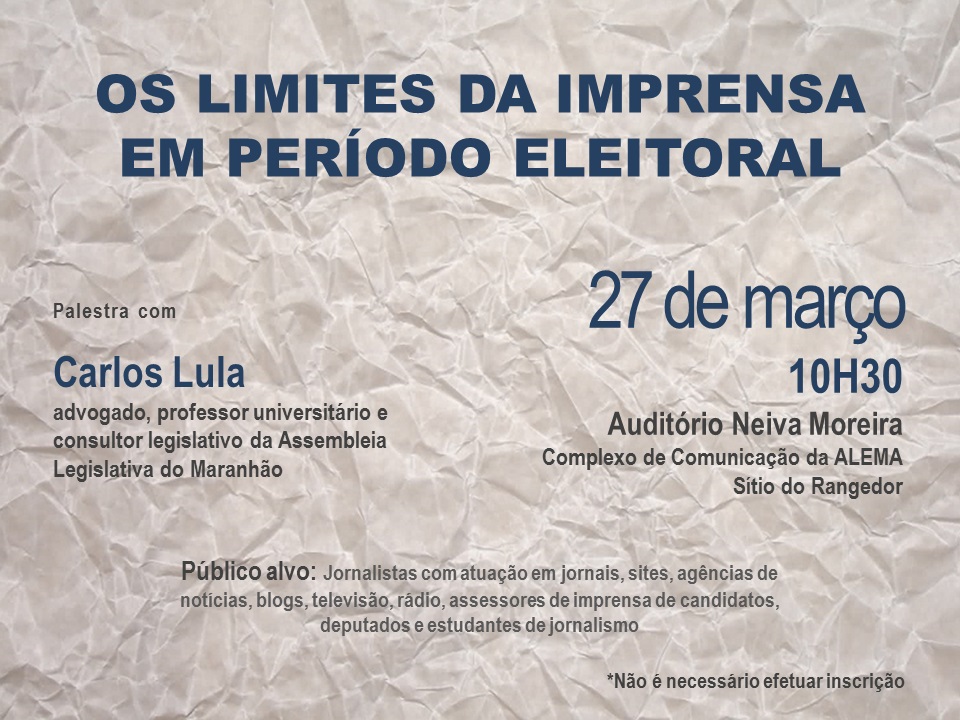 AL realizará palestra sobre atuação da imprensa no período eleitoral