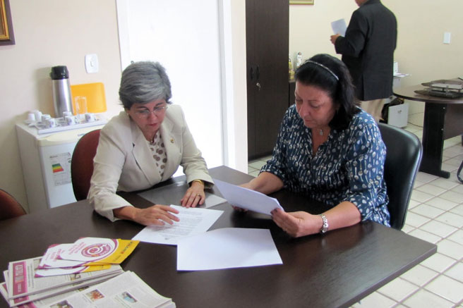 Deputada Gardênia Castelo visita Secretaria de Estado da Mulher