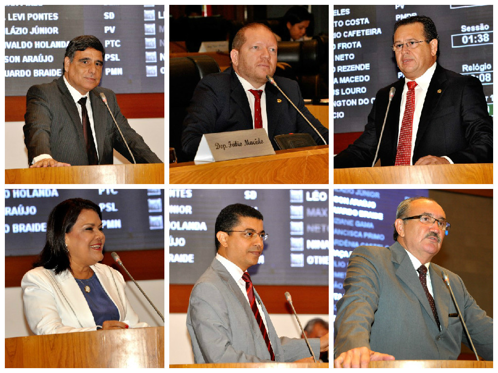 Deputados cumprimentam o presidente da Assembleia Legislativa do Maranhão