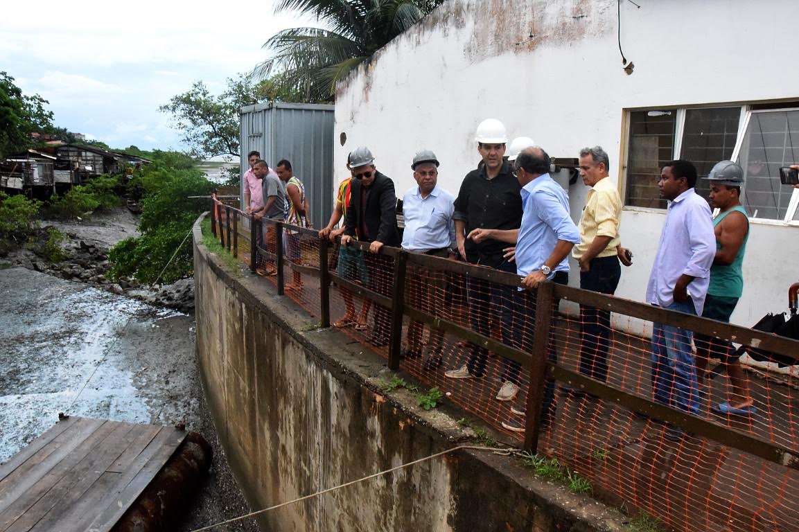 Comitiva de deputados visita obra do Governo do Estado de recuperação da Barragem do Bacanga