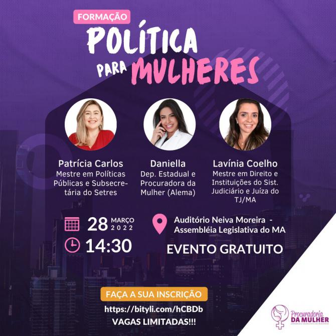 Assembleia promoverá debate sobre formação política para mulheres