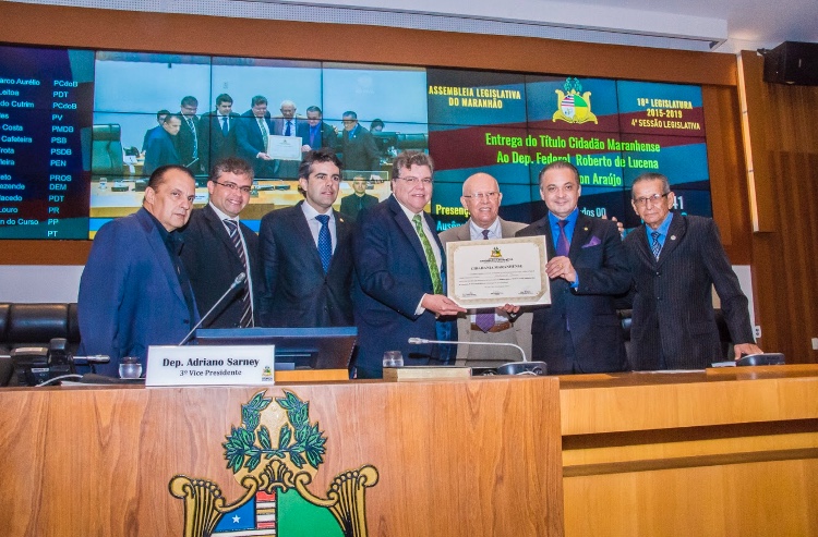 Assembleia Legislativa entrega Título de Cidadão Maranhense ao deputado federal Roberto de Lucena