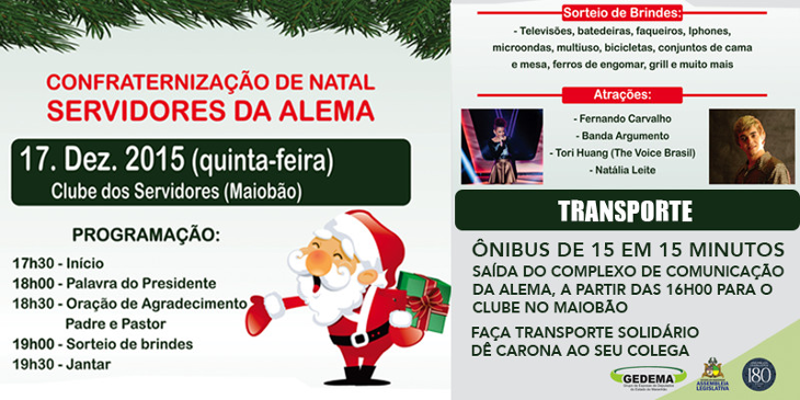 Assembleia prepara Confraternização de Natal para seus servidores com sorteios e atrações musicais