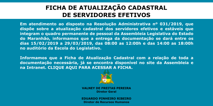 Assembleia realiza atualização cadastral do quadro de servidores efetivos