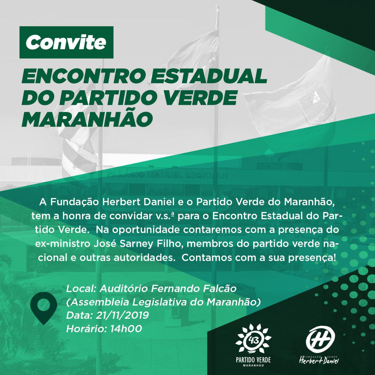 Adriano coordenará encontro estadual do Partido Verde no Maranhão