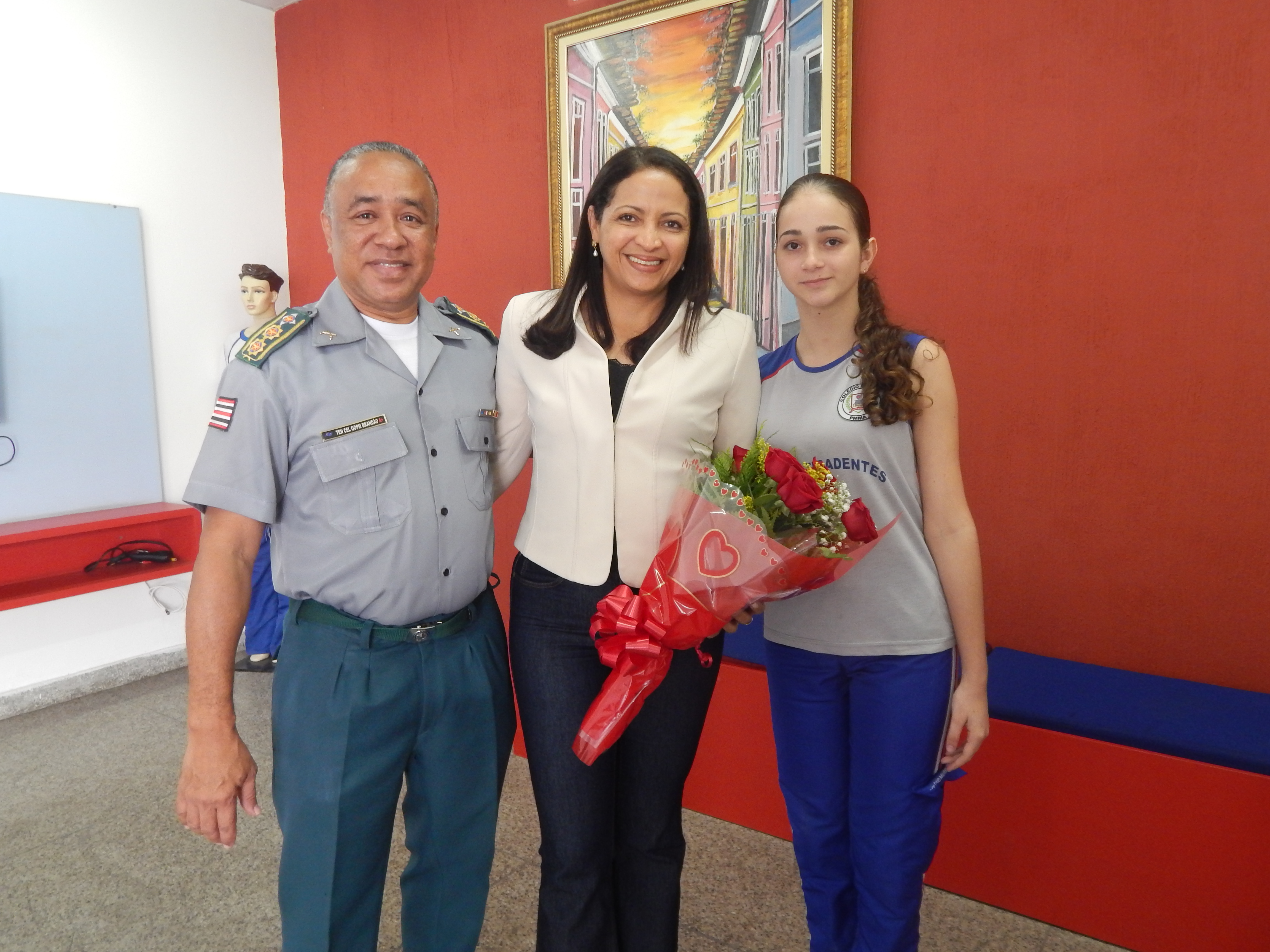 Francisca Primo visita o Colégio Militar Tiradentes