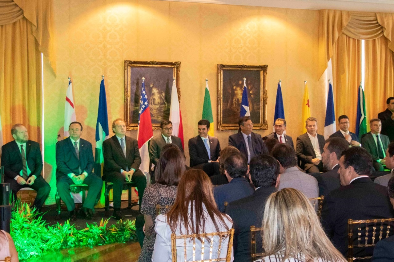 O evento reuniu governadores de oito dos nove estados que compõem a Amazônia Legal, entre eles Flávio Dino