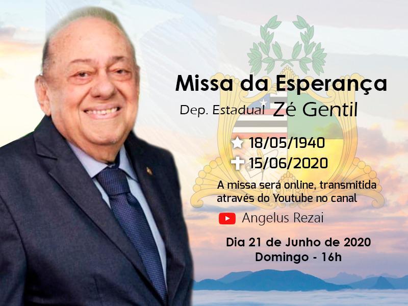 Missa de Sétimo Dia do deputado Zé Gentil será realizada no próximo domingo