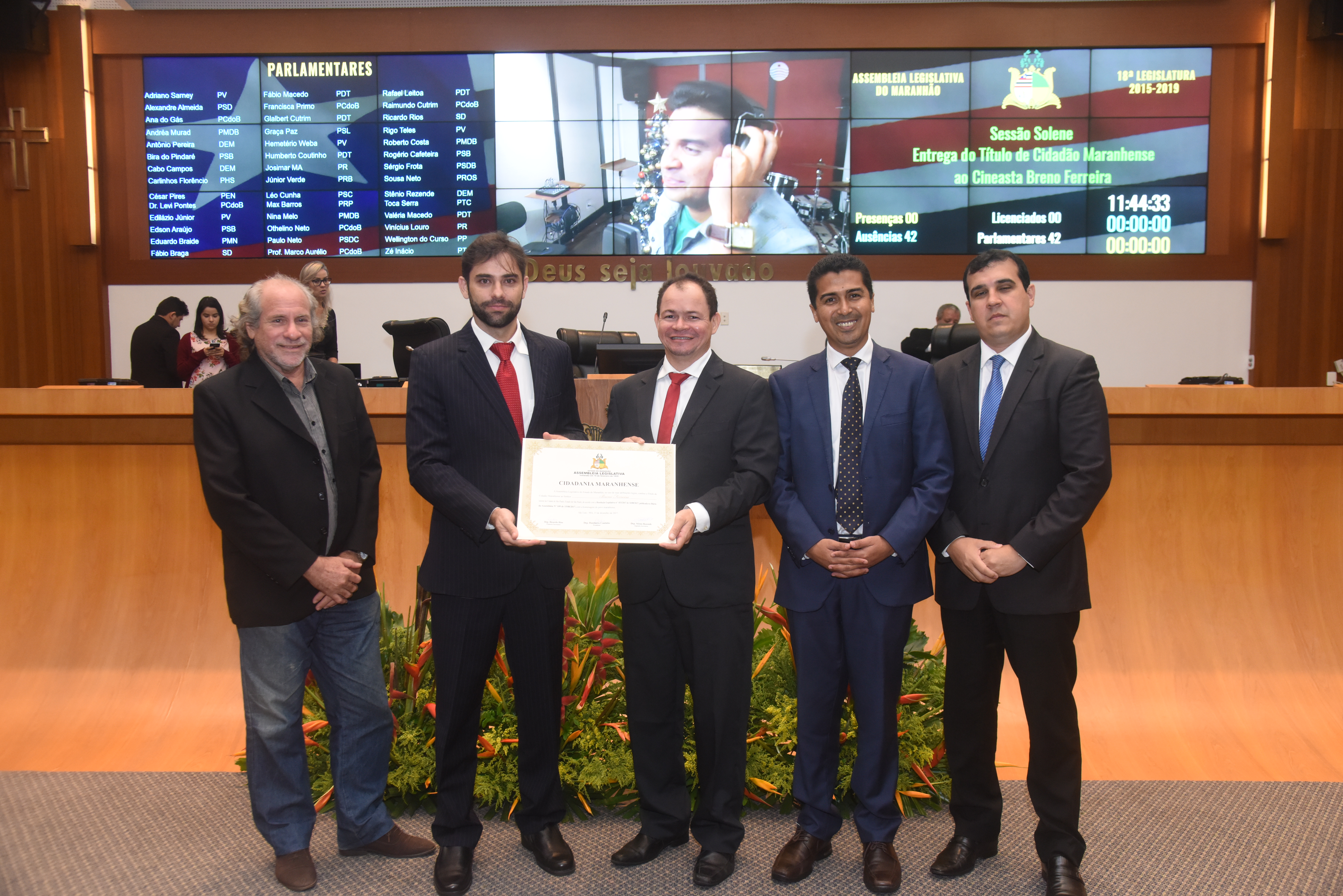 Assembleia Legislativa homenageia o cineasta Breno Ferreira com Título de Cidadão Maranhense 