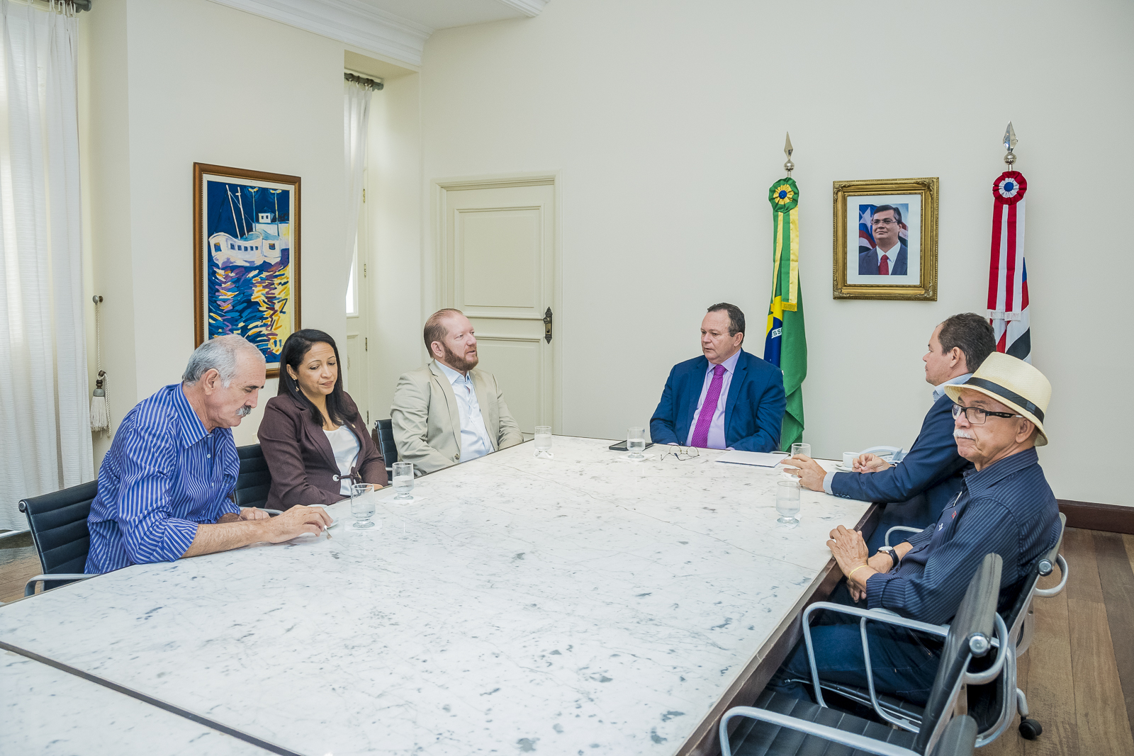 Othelino faz visita de cortesia ao governador em exercício Carlos Brandão