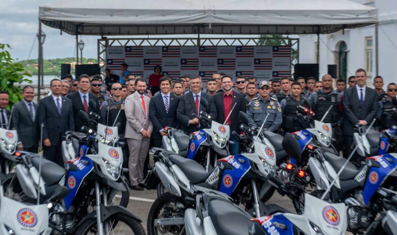 Duarte Jr participa da entrega de 44 novas motocicletas para a PMMA