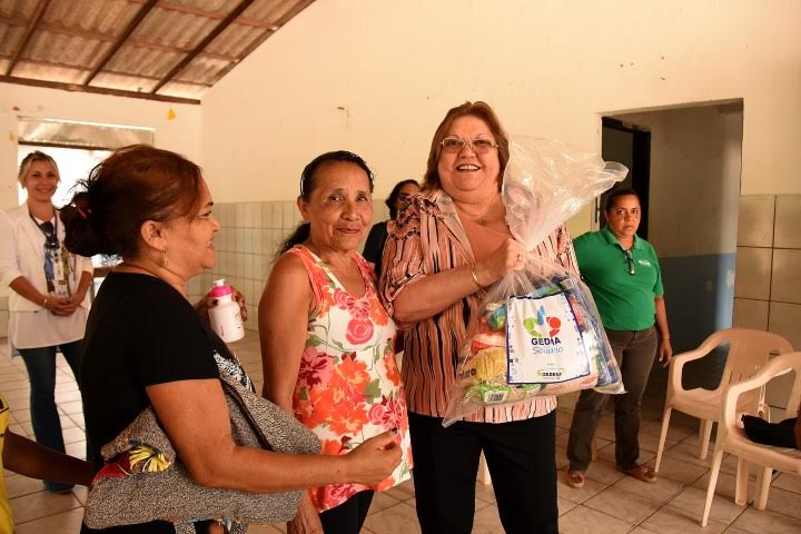 Gedema beneficia 40 famílias de comunidades do Vicente Fialho com a entrega de cestas básicas